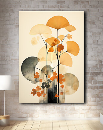 Tropikalne liście - Plakat - Loft, Minimalizm, Black Sapphire Art