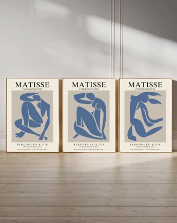 ZESTAW 3 PLAKATÓW  Matisse sztuka abstrakcyjna, black dot studio