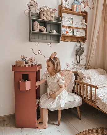 Drewniany regał zamek / domek dla lalek, OSOBY - Prezent dla dziecka