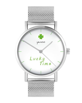 Zegarek - Lucky time - bransoleta mesh, OKAZJE - Prezenty na 18 dla chłopaka