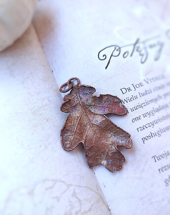 Listeczek dębowy II wisior miedziany, Treemasters Copper Jewelry