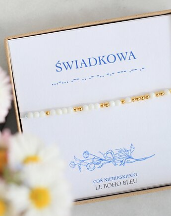 ŚWIADKOWA w alfabecie Morse'a - Coś Niebieskiego - Bransoletka, Le Boho Bleu