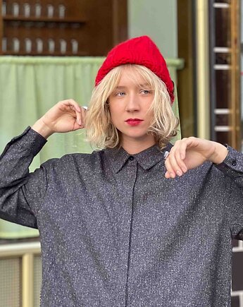 100% merino Czapka Beanie, PANAPUFA