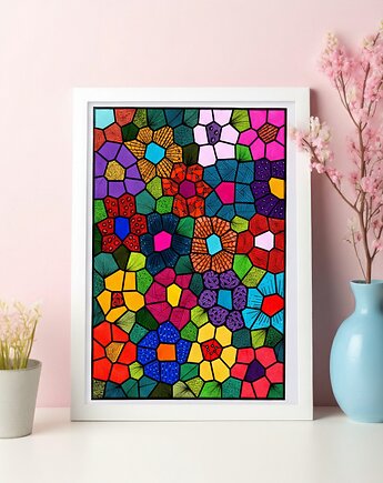 63. KWITNĄCA MOZAIKA - rysunek, plakat., kama4you