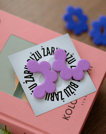 Kolczyki "Felicja" lawenda, Biżu Żaru