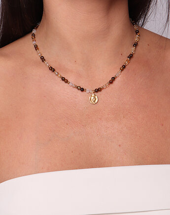 Naszyjnik Talizman siły odwagi i dobrobytu z tygrysiego oka i cytrynu, Bring Biżuteria