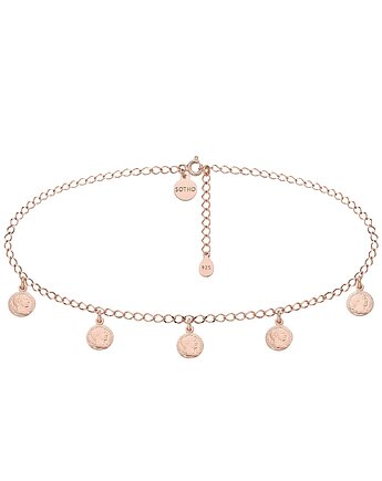 Choker z monetami z różowego złota