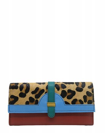 Portfel damski skórzany ze skrawków kolorowy przegródki na karty OLIVKA, Olivka Warsaw