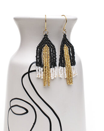 Oryginalne długie kolczyki pozłacane Totemic., mdesign