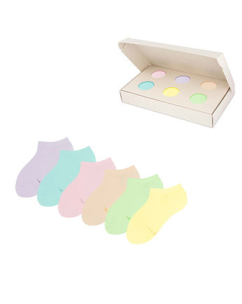 Zestaw kolorowych skarpetek stopek dla dzieci w pudełku - Pastel Box, ZOOKSY
