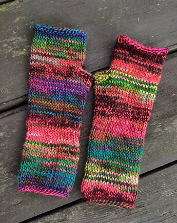 Mix kwiecisty / mitenki, agat handmade