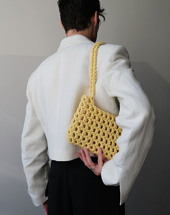 Szydełkowa torebka ze sznurka, Bal handmade