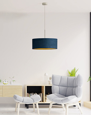 Elegancka lampa wisząca do salonu z welurowym abażurem  50 cm SINTRA VELUR, LYSNE