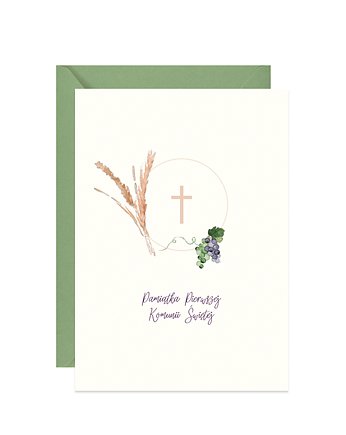 Kartka z życzeniami - Pierwsza Komunia Święta, Paperwords