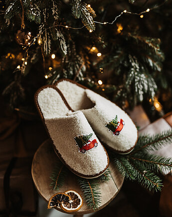 Kapcie damskie "Choinka Jedzie!", Apollie&co