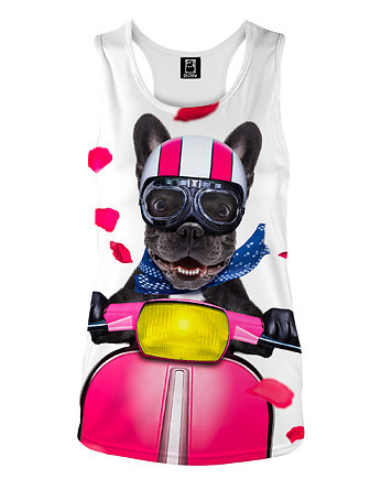 DR.CROW Bokserka Damska Dog on Scooter, DrCrow