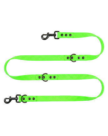 Smycz dla psa hexa wodoodoporna przepinana NEON ZIELONA 500cm 5m taśma 2cm, Kolorowe Łapki