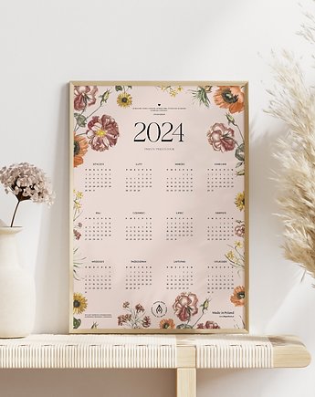 Kalendarz ścienny na Rok 2024 z cytatem motywacyjnym , PaperDesk