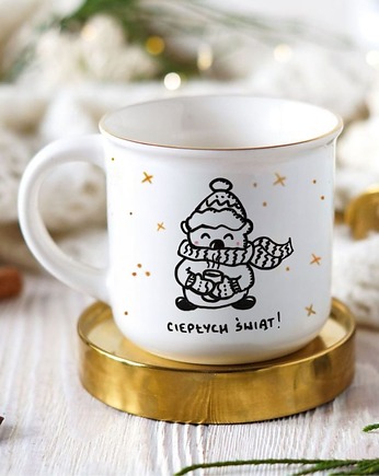 Świąteczny Kubek z Misiem, Ciepłych Świąt!, Pracownia Faramuszka