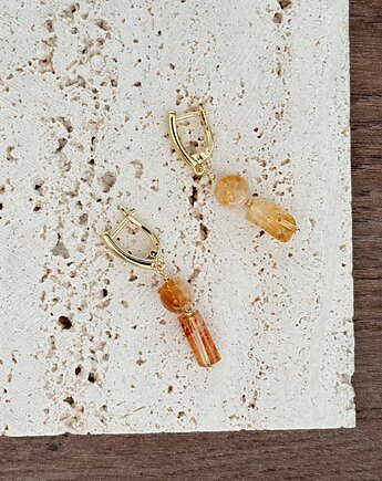 Kolczyki pozłacane Cytryn, Chmolowska Jewellery