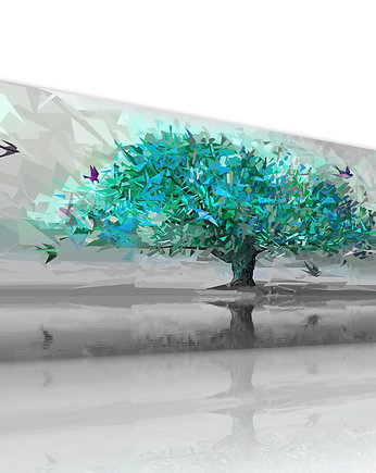 Obraz na płotnie PEJZAŻ DZREWO- 150x60cm, LUdesign gallery