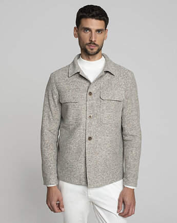 Overshirt koszula wierzchnia orotelli beżowa, BORGIO