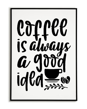 Plakat motywacyjny z napisami COFFEE, Bajkowe Obrazki