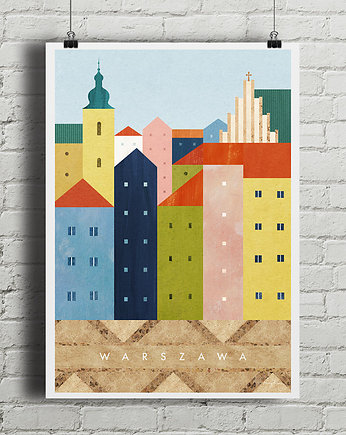 Plakat Warszawa - Stare Miasto, minimalmill