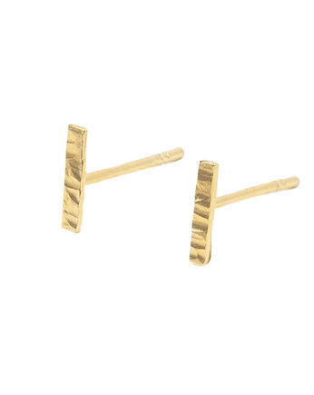 Kolczyki pozłacane Lines: in gold, OM jewellery