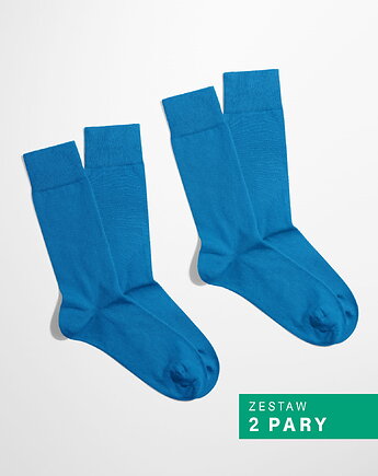 Skarpetki Essential - Azure Dream - Niebieski - Zestaw 2 pary (unisex), OSOBY - Prezent dla męża