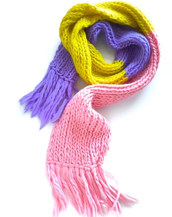 Wełniany szal z wełny peruwiańskiej PERUVIAN WOOLY, sploteka