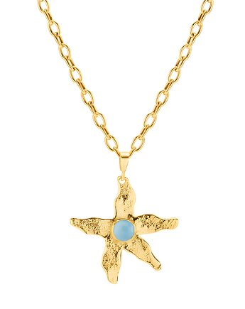 Naszyjnik srebrny pozłacany rozgwiazda BLOSSOM, BEMOON