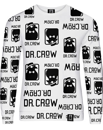 Bluza Bez Kaptura Damska DR.CROW Logo Biała, DrCrow