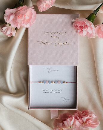 Bransoletka z dedykacją dla mamy chrzestnej, Bibu bijoux