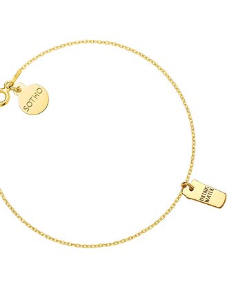 Złota bransoletka shaker DRINK WATER, SOTHO