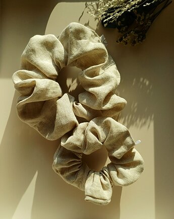 Lniane scrunchie sensed accessories : duża i mała, s e n s e d accessories