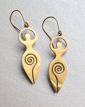 Kolczyki Bogini pozłacane, KEIT