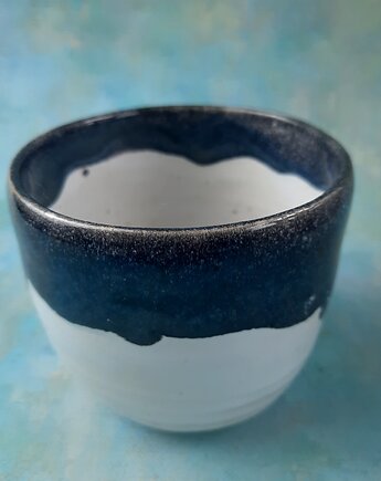 Ręcznie wykonana czarka C 100% handmade polska ceramika, Ceramika Wydry