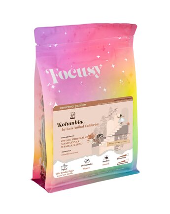 Kawa ziarnista KOLUMBIA by Luis Anibal Calderón  owocowy przelew 250 g, Focusy