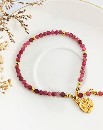 Bransoletka turmalin z zawieszką, z kamieni, Anemon Atelier