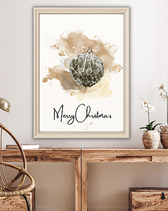 Plakat Green Christmas bauble, Well Done Shop