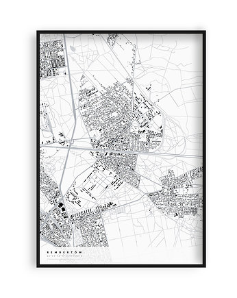 Plakat Rembertów - mapa dzielnicy, PLAKATY GEOMETRYCZNE