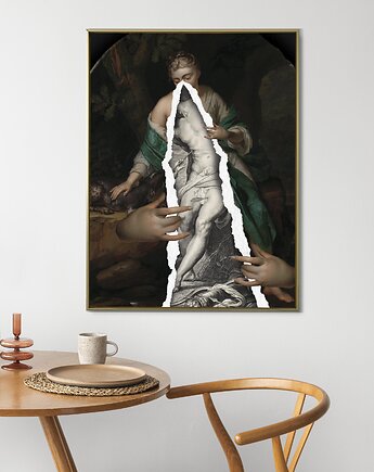 Plakat Rozerwanie 1, zlepki sklejki