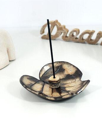 Miseczka liść - na kadzidło, palo santo, biżuterię, drobiazgi, 10FingersArt