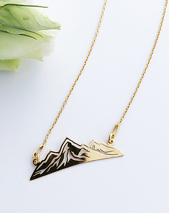 Naszyjnik góry , biżuteria z górami, złota góra, Anemon Atelier