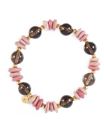 Bransoletka z pudrowo brązowych kamieni II - Wersja Złota, Kulka Bransoletki