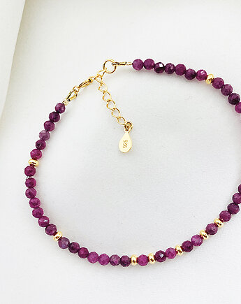 MOC MIŁOŚCI- Bransoletka RUBIN, bizuteria z kamieni, Anemon Atelier