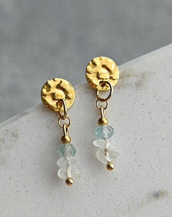 Kolczyki z akwamarynem i kamieniem księżycowym, REVEAL