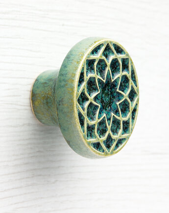 Gałka do mebli zieleń szmaragdowa, wz.1, pracowniazona