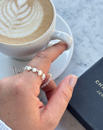 Pierścionek Pearl&Silver, Chmolowska Jewellery